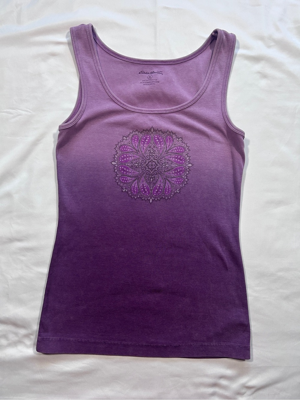 y2k Eddie Bauer Purple Ombre Mandala Tank Top